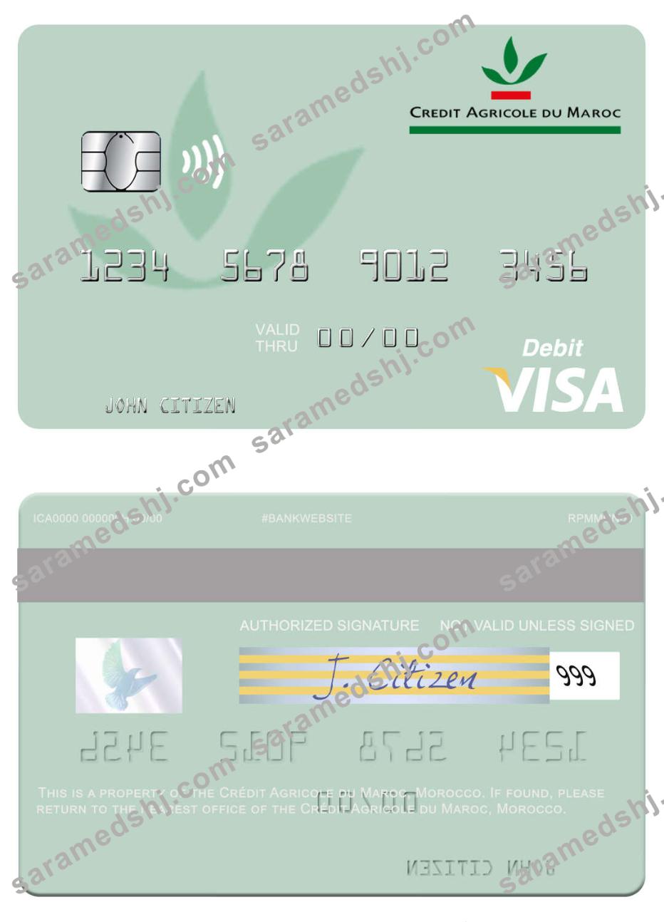 Morocco Crédit Agricole du Maroc visa debit card